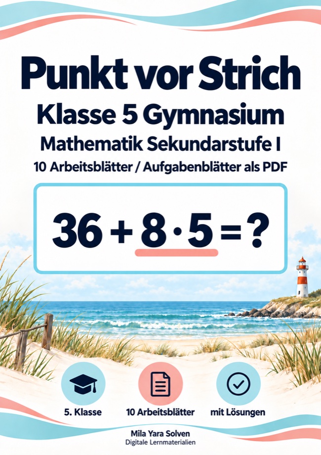 Cover: Punkt vor Strich Klasse 5 Gymnasium