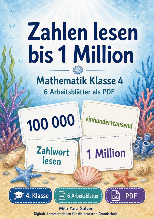 Cover: Zahlen lesen bis 1 Million