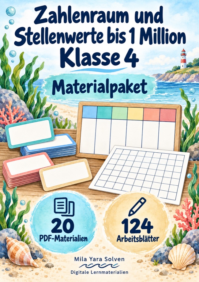 Cover: Zahlenraum und Stellenwerte bis 1 Million