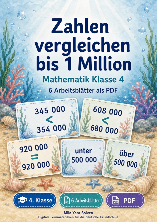 Cover: Zahlen vergleichen bis 1 Million
