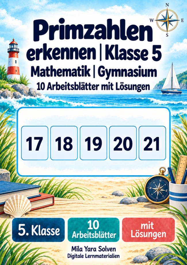 Cover: Primzahlen erkennen Klasse 5 Gymnasium