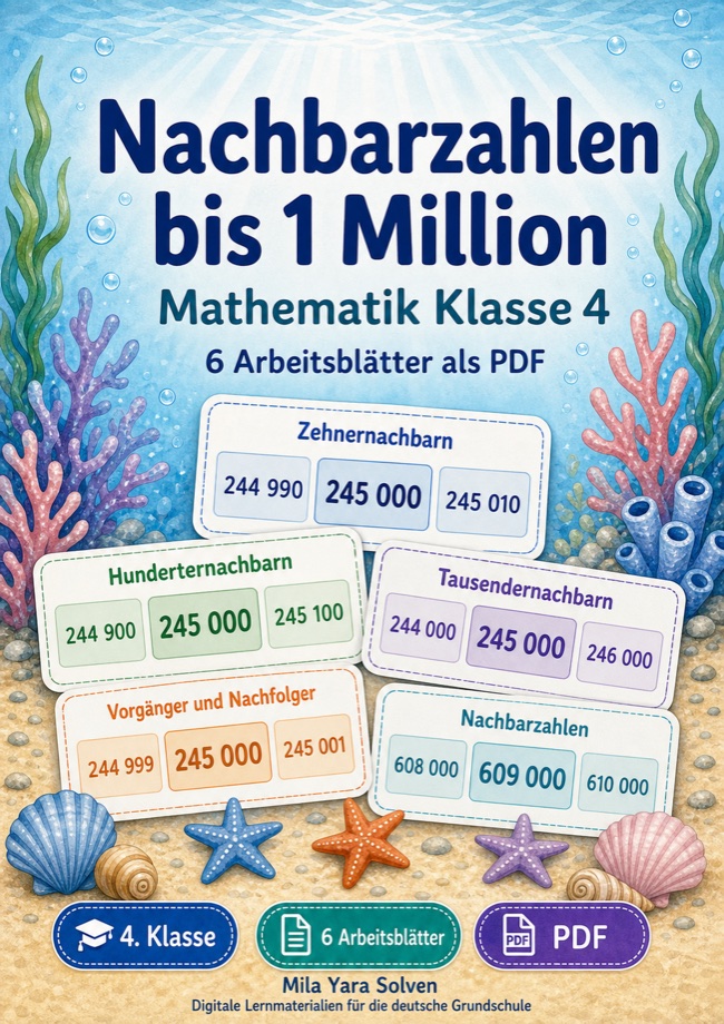 Cover: Nachbarzahlen bis 1 Million