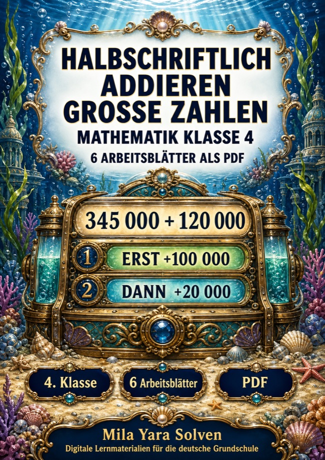 Cover: Halbschriftlich addieren große Zahlen