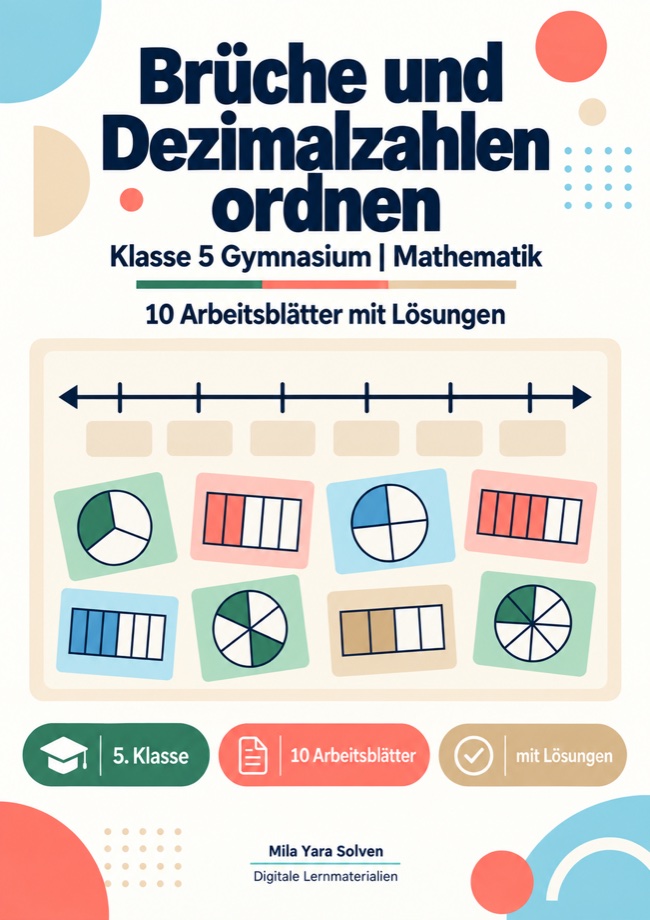 Cover: Brüche und Dezimalzahlen ordnen Klasse 5 Gymnasium