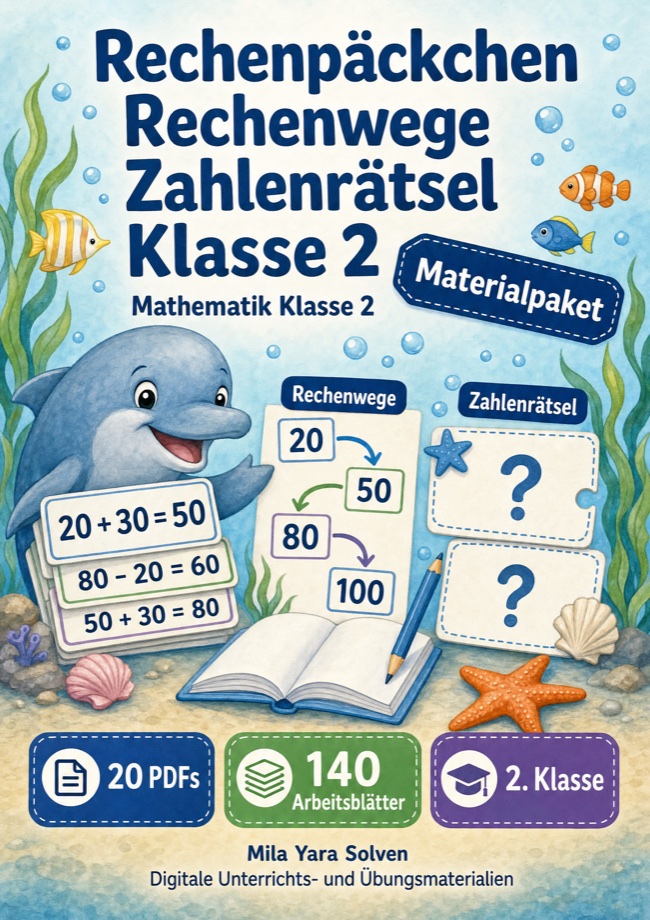 Cover: Rechenpäckchen, Rechenwege und Zahlenrätsel