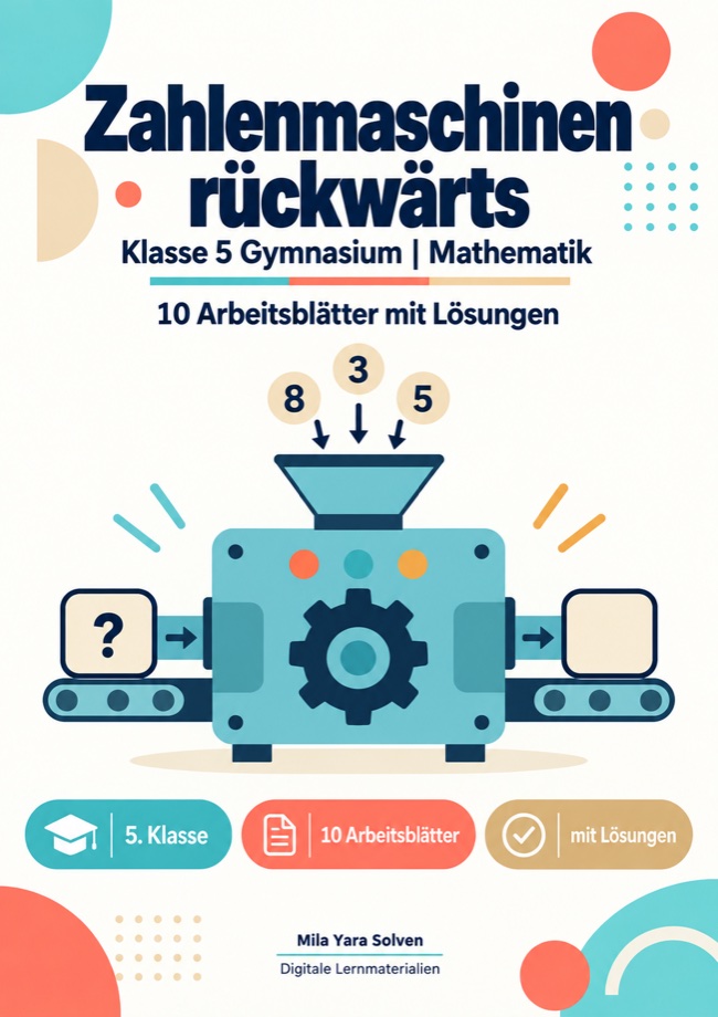 Cover: Zahlenmaschinen rückwärts Klasse 5 Gymnasium