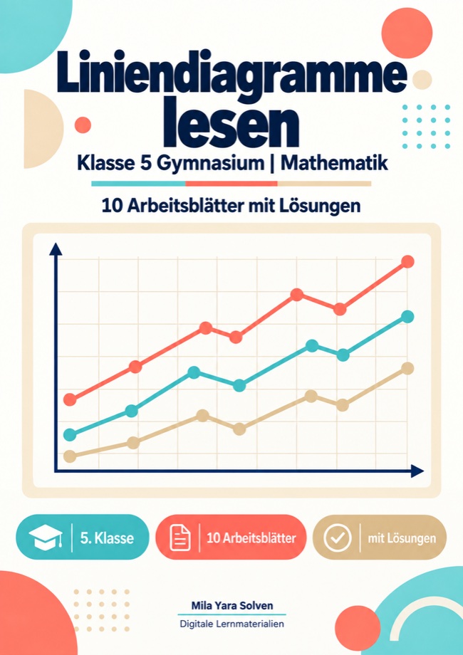 Cover: Liniendiagramme lesen Klasse 5 Gymnasium