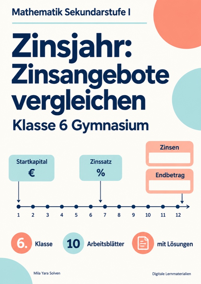 Cover: Zinsjahr: Zinsangebote vergleichen Klasse 6 Gymnasium