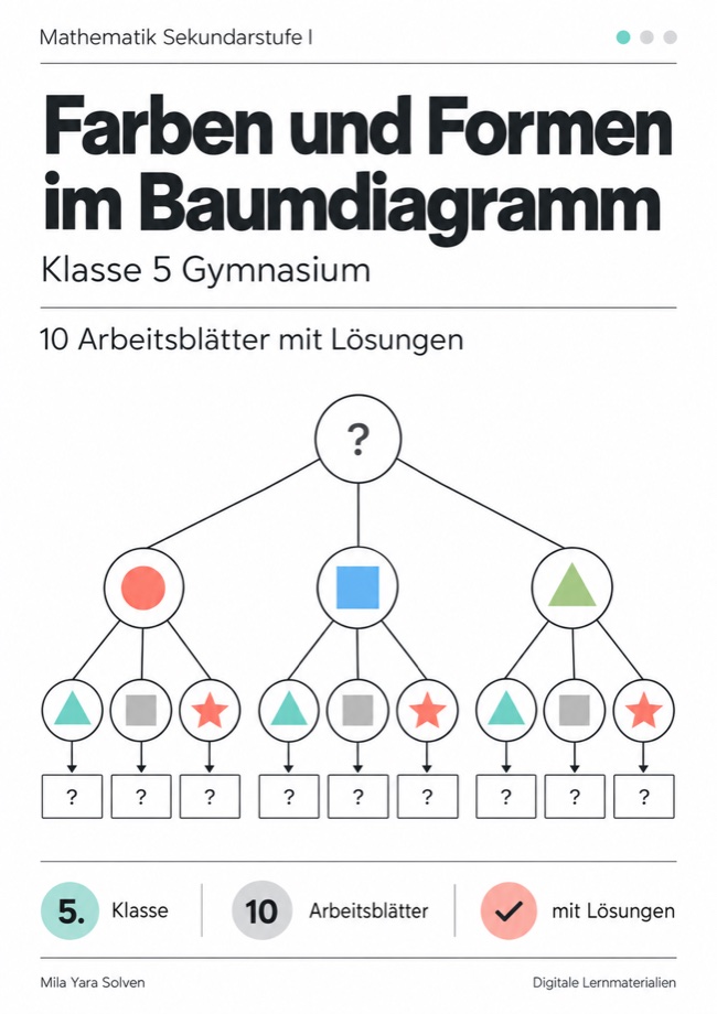 Cover: Farben und Formen im Baumdiagramm Klasse 5 Gymnasium