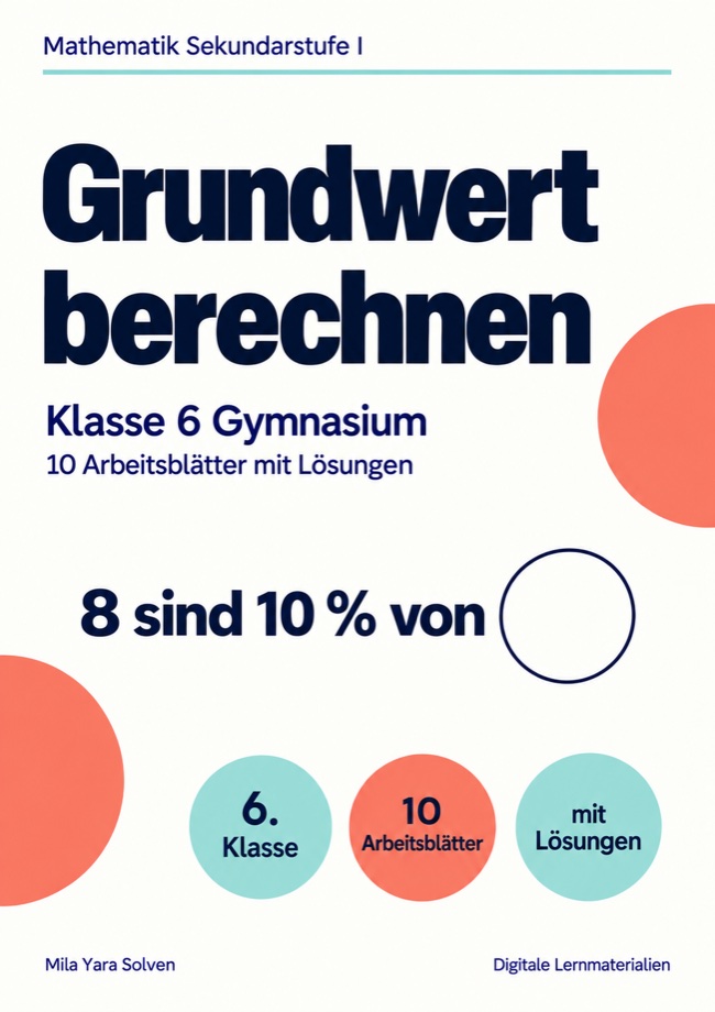 Cover: Grundwert berechnen Klasse 6 Gymnasium