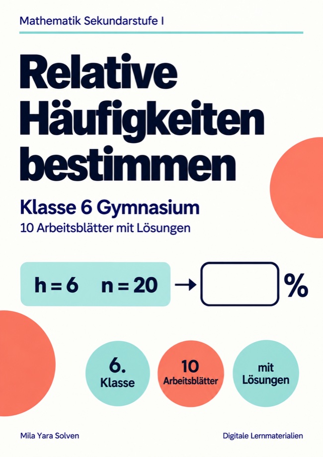 Cover: Relative Häufigkeiten bestimmen Klasse 6 Gymnasium