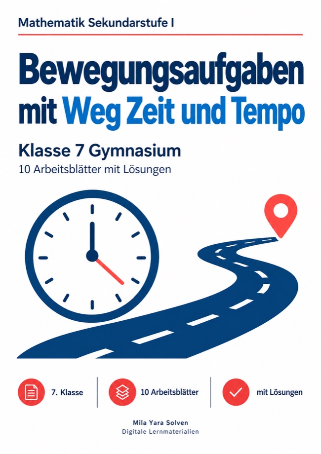 Cover: Bewegungsaufgaben mit Weg Zeit und Tempo