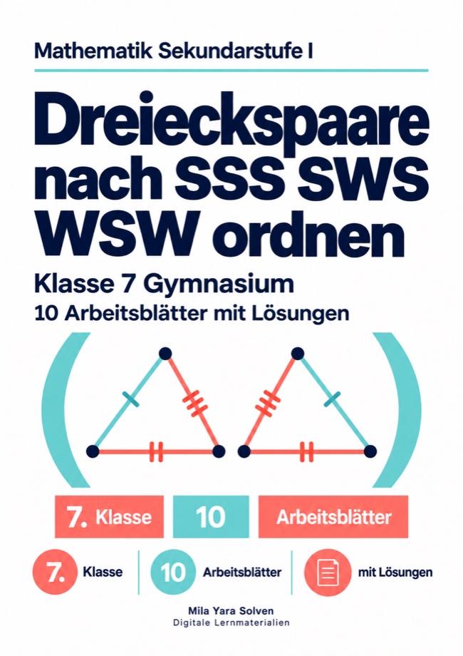 Cover: Dreieckspaare nach SSS SWS WSW ordnen