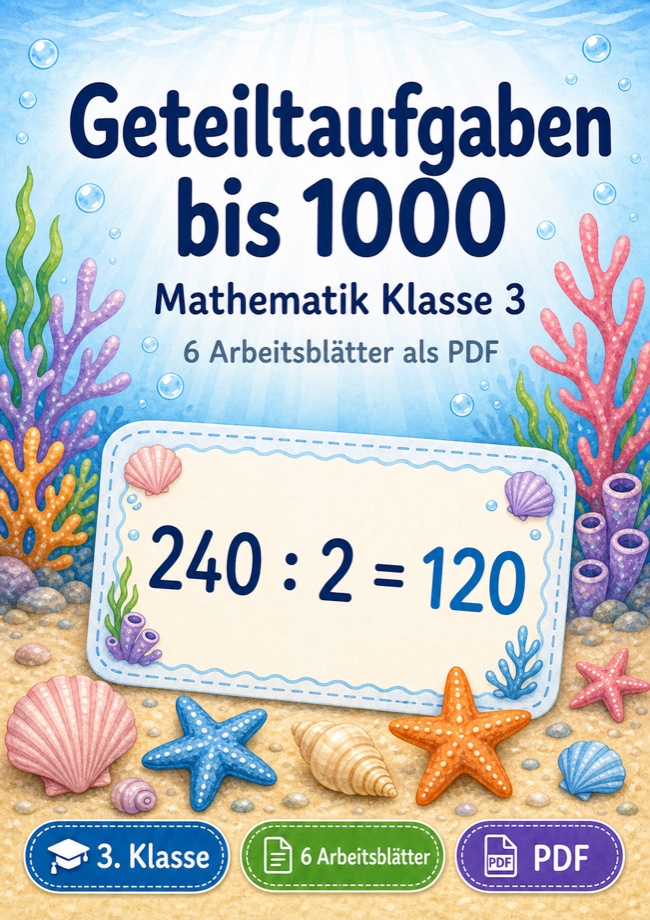 Cover: Geteiltaufgaben bis 1000