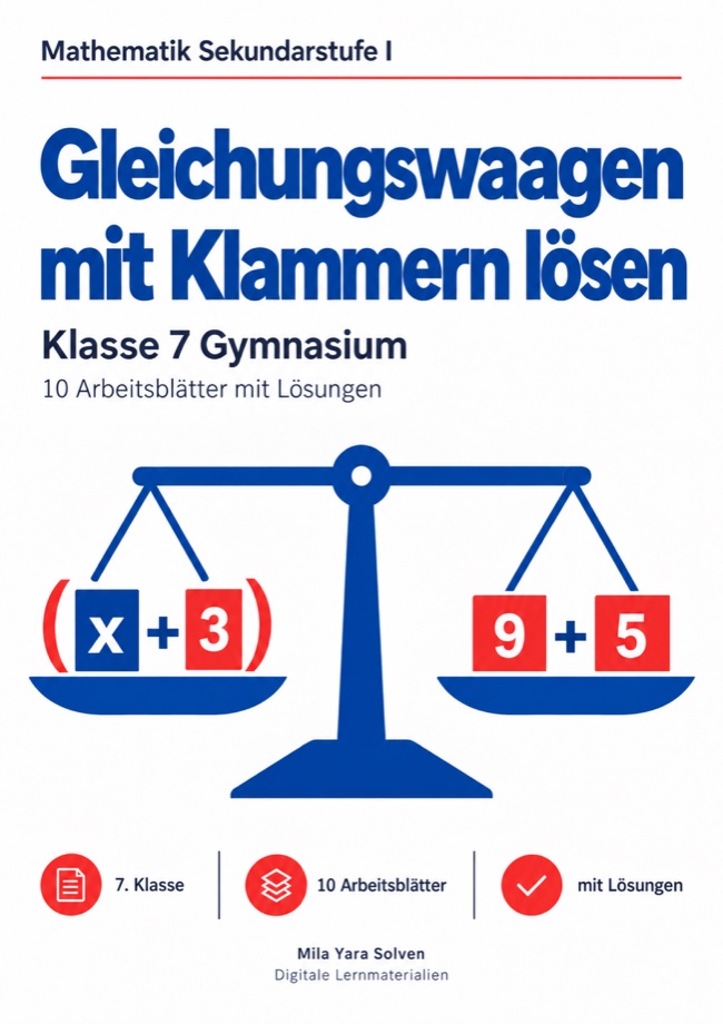 Cover: Gleichungswaagen mit Klammern lösen