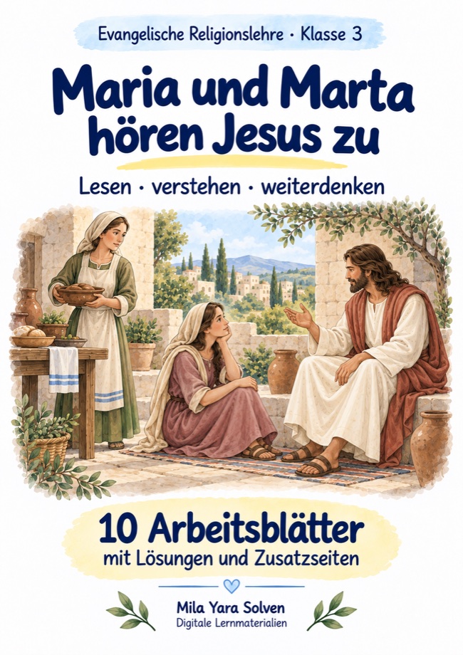 Cover: Maria und Marta hören Jesus zu