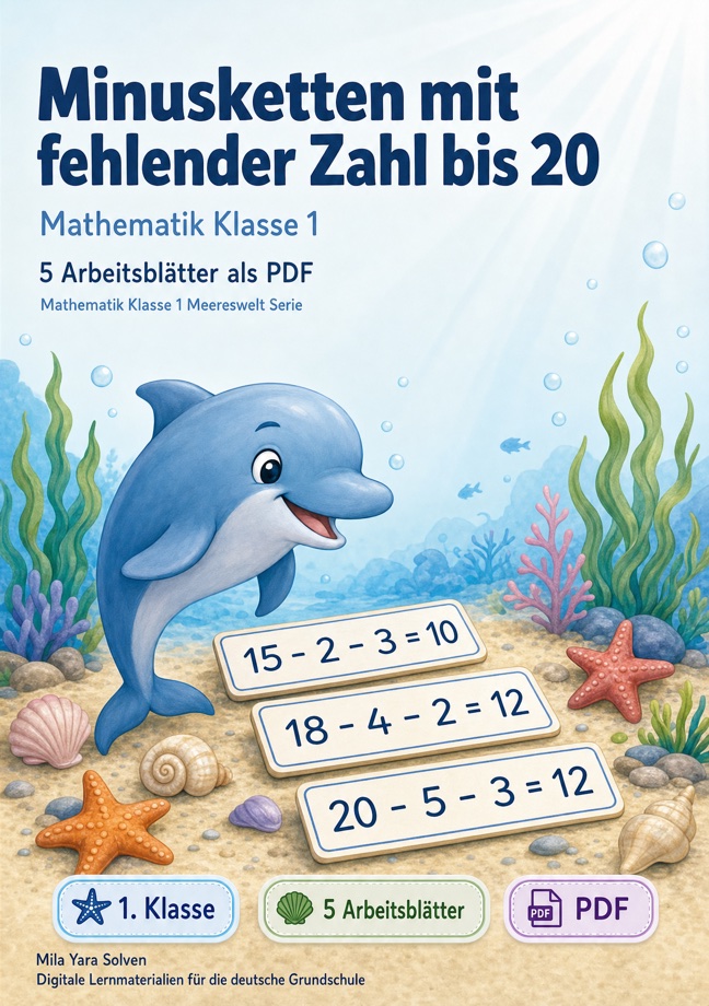 Cover: Minusketten mit fehlender Zahl bis 20