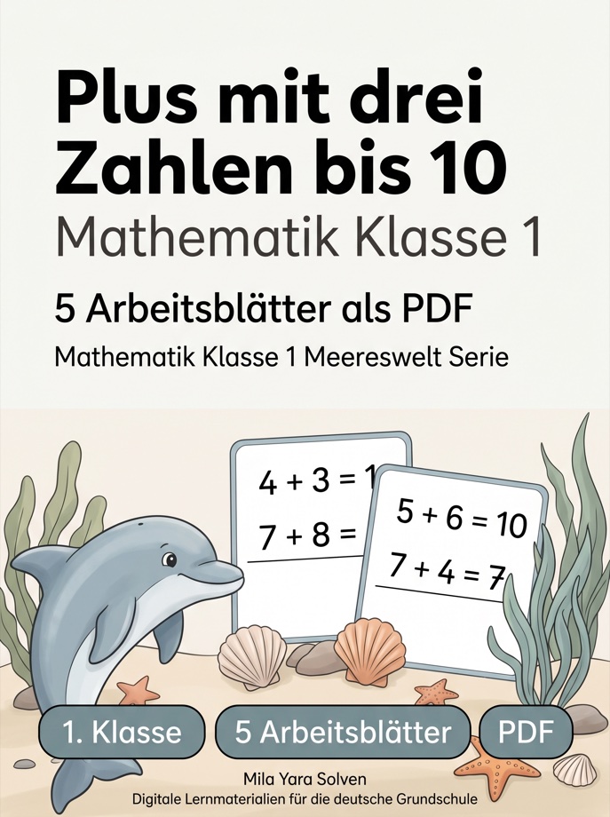 Cover: Plus mit drei Zahlen bis 10