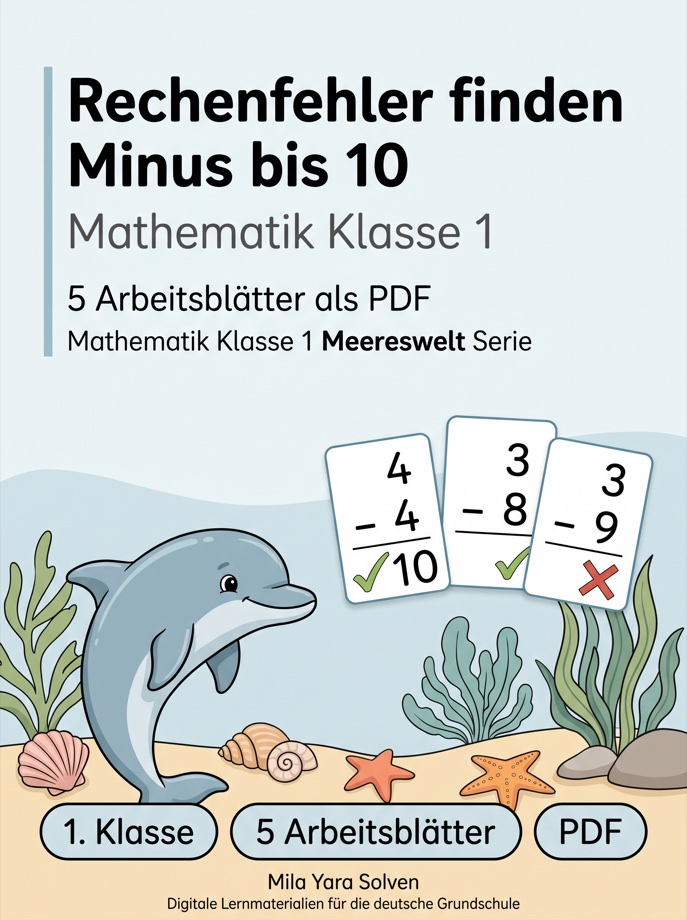 Cover: Rechenfehler finden Minus bis 10