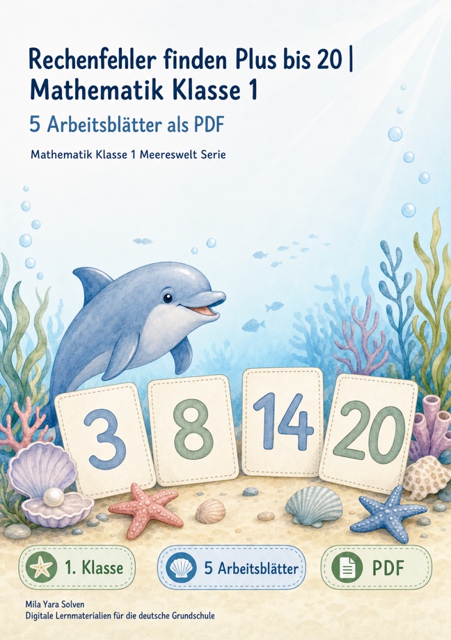 Cover: Rechenfehler finden Plus bis 20