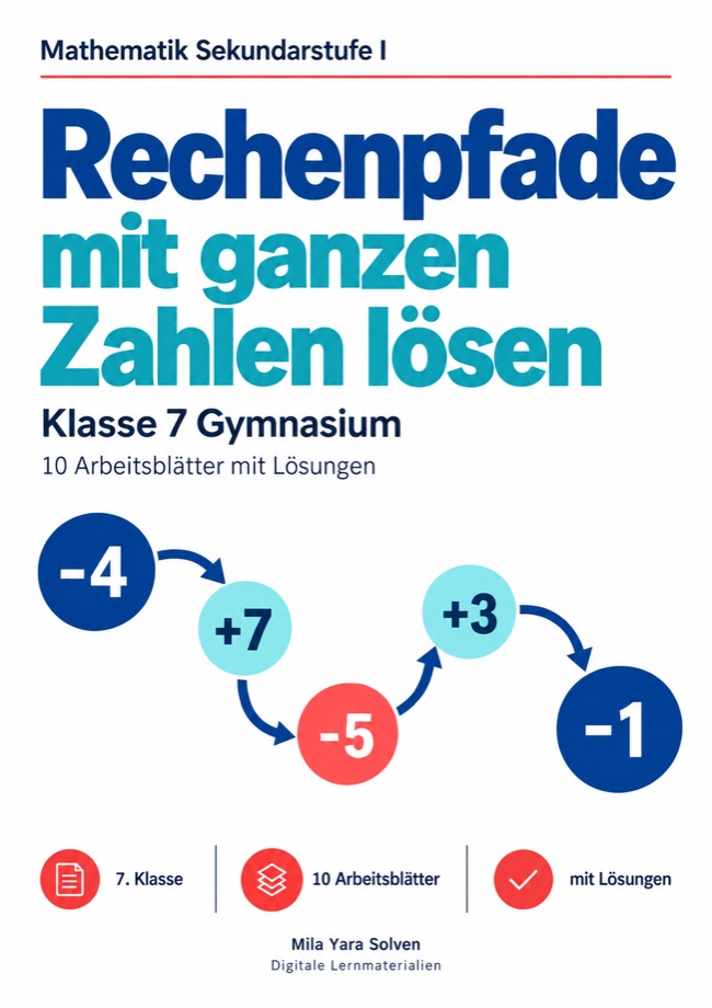 Cover: Rechenpfade mit ganzen Zahlen lösen
