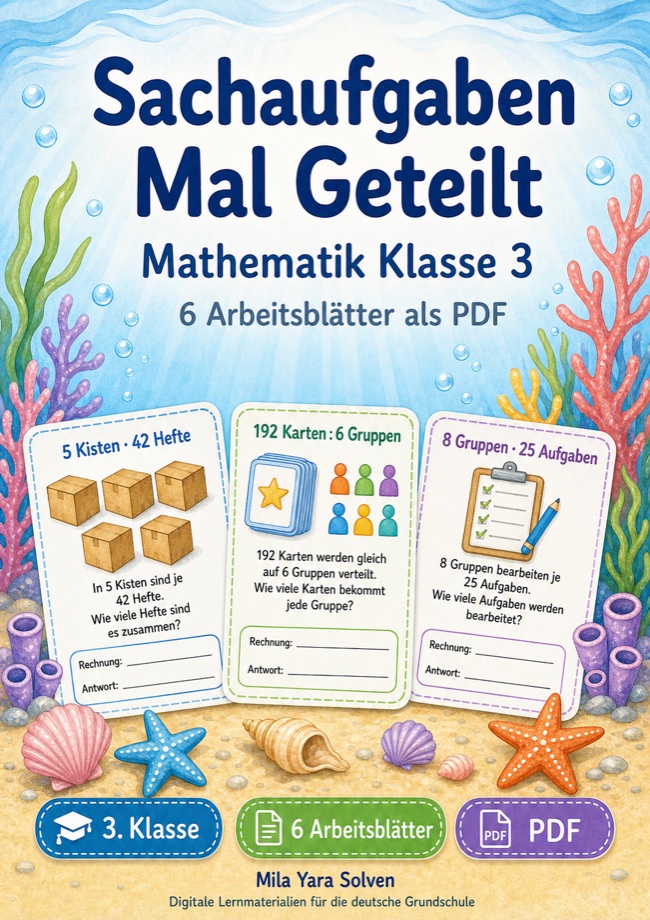 Cover: Sachaufgaben Mal Geteilt