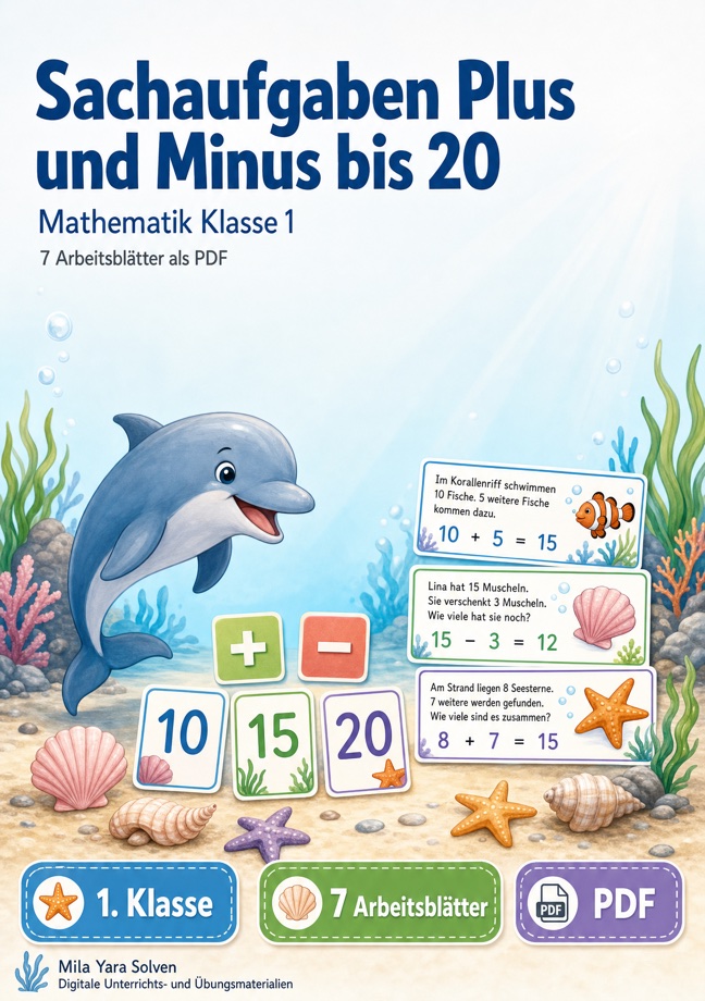 Cover: Sachaufgaben Plus und Minus bis 20