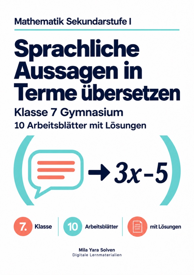 Cover: Sprachliche Aussagen in Terme übersetzen