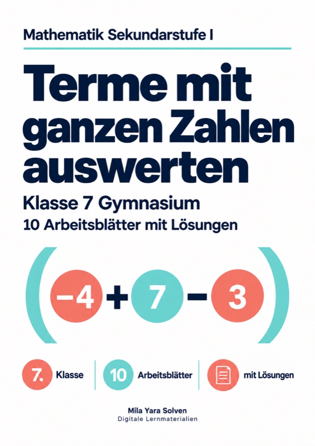 Cover: Terme mit ganzen Zahlen auswerten