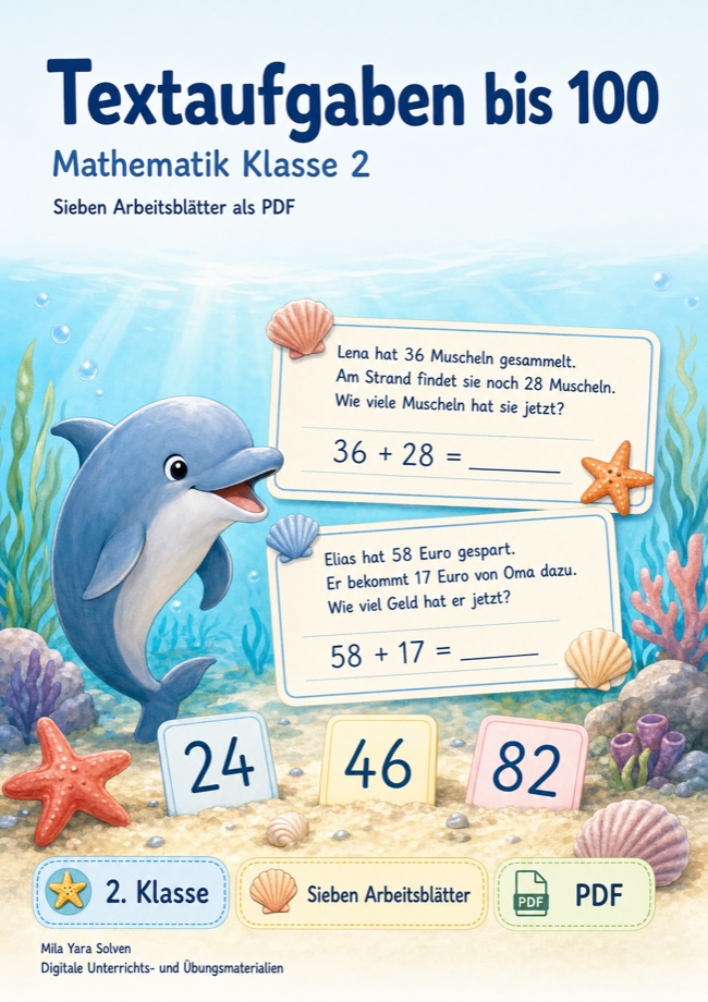 Cover: Textaufgaben bis 100