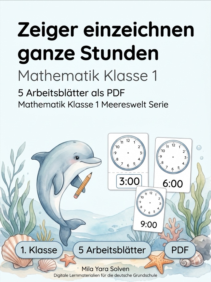 Cover: Zeiger einzeichnen ganze Stunden